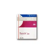 Tazzle 20 Mg Box/Carton showing the Front face.