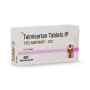 Telmikind 20 Tablet Box/Carton showing the Front face.