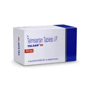 Telsar 80 Tablet Box/Carton showing the Front face.