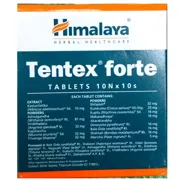 Tentex Forte (25+5+65) Mg Box/Carton showing the Back face.