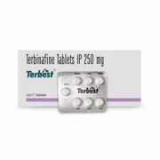 Terbest Tablet Box/Carton + Blister Pack showing the Front and Back face.