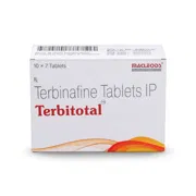 Terbitotal Tablet Box/Carton showing the Front face.