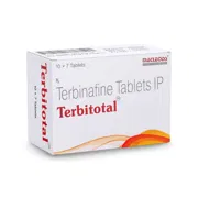 Terbitotal Tablet Box/Carton showing the Front face.