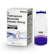 Theehale Inhaler Box/Carton + Inhaler showing the Front face.