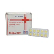 Tiniba 300 Mg Box/Carton + Blister Pack showing the Front face.