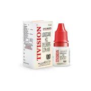 Tivision 10 ml Box + Eye Drops Bottle Showing the Front face