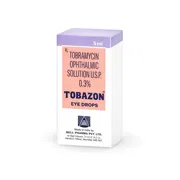 Tobazon Eye Drop Box/Carton showing the Front face