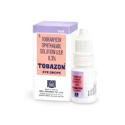Tobazon Eye Drop Eye Drops Bottle + Box/Carton showing the Front face