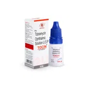 Tocin 5 ml Box + Eye Drops Bottle Showing the Front face