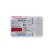 Toldin 400 Tablet Blister Pack showing the Back face