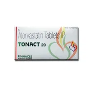 Tonact 20 Tablet Box/Carton showing the Front face.