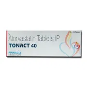 Tonact 40 Tablet Box/Carton showing the Front face.