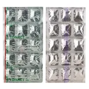 Tonact 40 Tablet Blister Pack showing the Front and Back face.