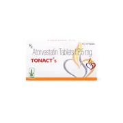 Tonact 5 Tablet Box/Carton showing the Front face
