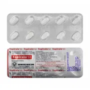 Topirain 50 Tablet Blister Pack showing the Front and Back face.