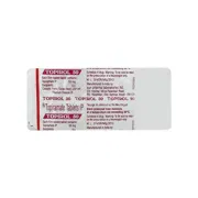Topirol 50 Tablet Blister Pack showing the Back face.