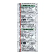 Torvate 300 Tablet CR Blister Pack showing the Front face.