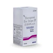 Tovaxo Eye Drop BAK Free Box/Carton showing the Front face.