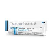 Tretin 0.025% Cream Tube + Box/Carton showing the Front face.