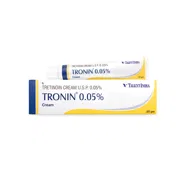 Tronin 0.05_ Cream Tube + Box/Carton showing the Front face