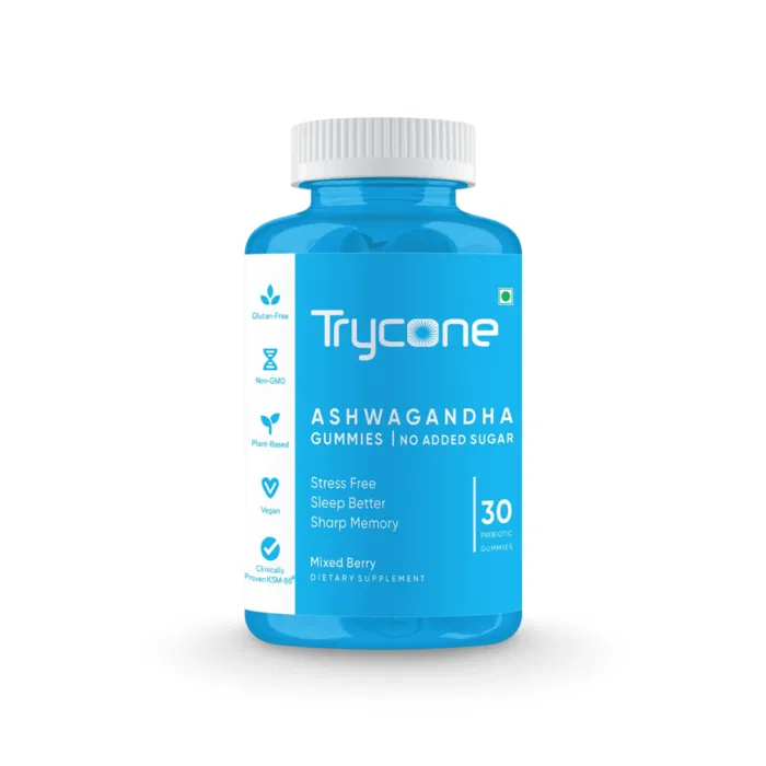 Trycone KSM66 Ashwagandha Sugar Free Gummies pack