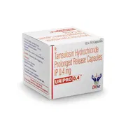 Uripro 0.4 Capsule PR Box/Carton showing the Front face.
