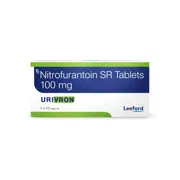 Urivron 100 Mg Tablet Box/Carton showing the Front face