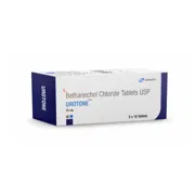 Urotone 25 Mg Tablet Box/Carton showing the Front face.
