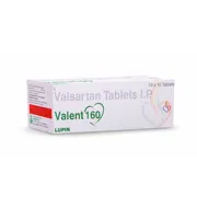 Valent 160 Tablet Box/Carton showing the Front face.