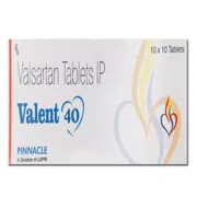 Valent 40 Tablet Box/Carton showing the Front face.
