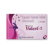 Valest 2 Tablet Box/Carton showing the Front face.