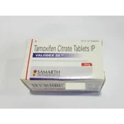 Valodex 20 Mg Tablet Box/Carton showing the Front face.