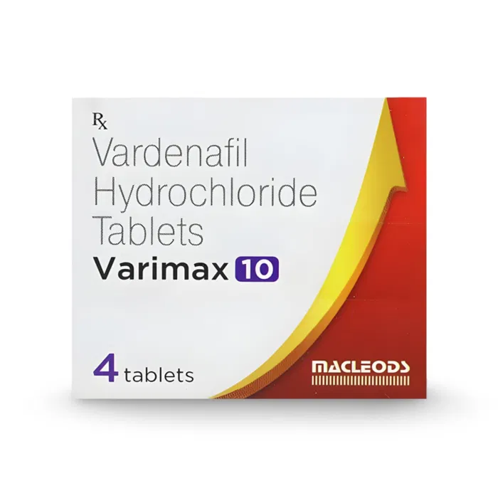 Varimax 10 Tablet Box/Carton showing the Front face.
