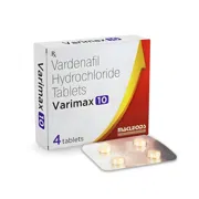 Varimax 10 Tablet Box/Carton + Blister Pack showing the Front face.