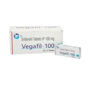 Vegafil 100 Mg Box/Carton + Box/Carton showing the Front face.