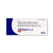 Veltam 0.2 Tablet MR Box/Carton showing the Front face.
