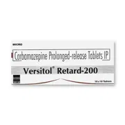 Versitol Retard 200 Tablet PR Box/Carton showing the Front face.