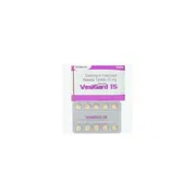 Vesigard 15 Mg Box/Carton + Blister Pack showing the Front face.