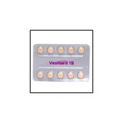 Vesigard 15 Mg Blister Pack showing the Front face.