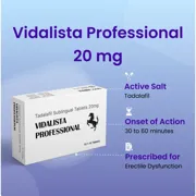 Vidalista Professional 20 Mg Box/Carton showing the Front face.