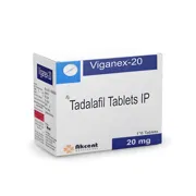 Viganex 20 Tablet Box/Carton showing the Front face.