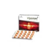 Vigomax Forte Tablets Box/Carton + Blister Pack showing the Front face.