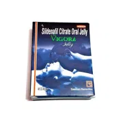 Vigora Oral Jelly 100 Mg Box/Carton showing the Front face.