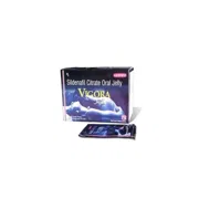 Vigora Oral Jelly 100 Mg Box/Carton + Sachet showing the Front face.