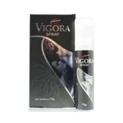 Vigora Spray Box/Carton + Bottle showing the Front face.