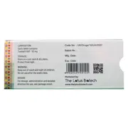 Vitalitey 50 Mg Box/Carton showing the Back face.