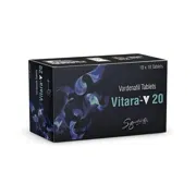 Vitara-V 20 Tablet Box/Carton showing the Front face.