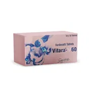 Vitara- V 60 Tablet Box/Carton showing the Front face.