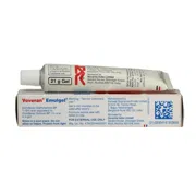 Voveran Gel 1% (21gm) Tube + Box/Carton showing the Front and Back face.
