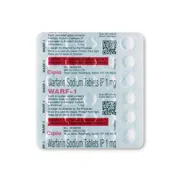 Warf 1 Mg Tablet Blister Pack showing the Back face.